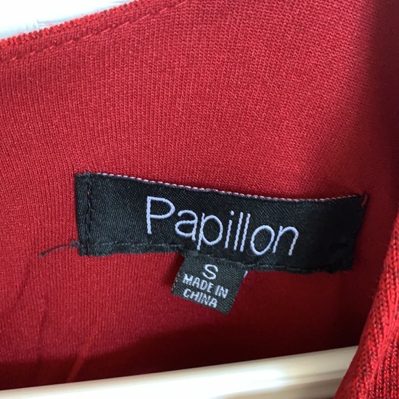 Papillon Red Dress Size S EUC - Picture 4 of 5